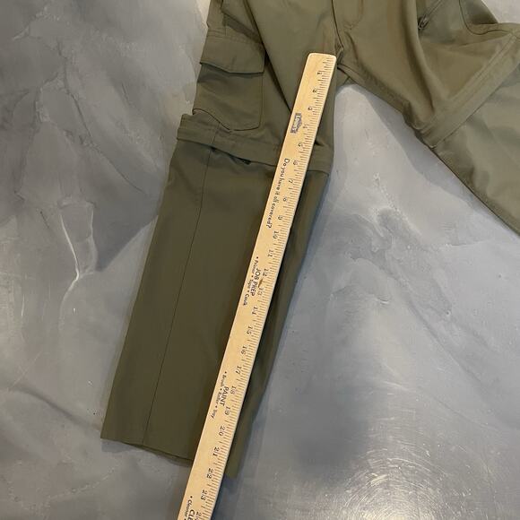 MAGELLAN Fish Gear Convertible Pants Boys 8 Water Repellent Pockets Olive Green - Picture 3 of 7